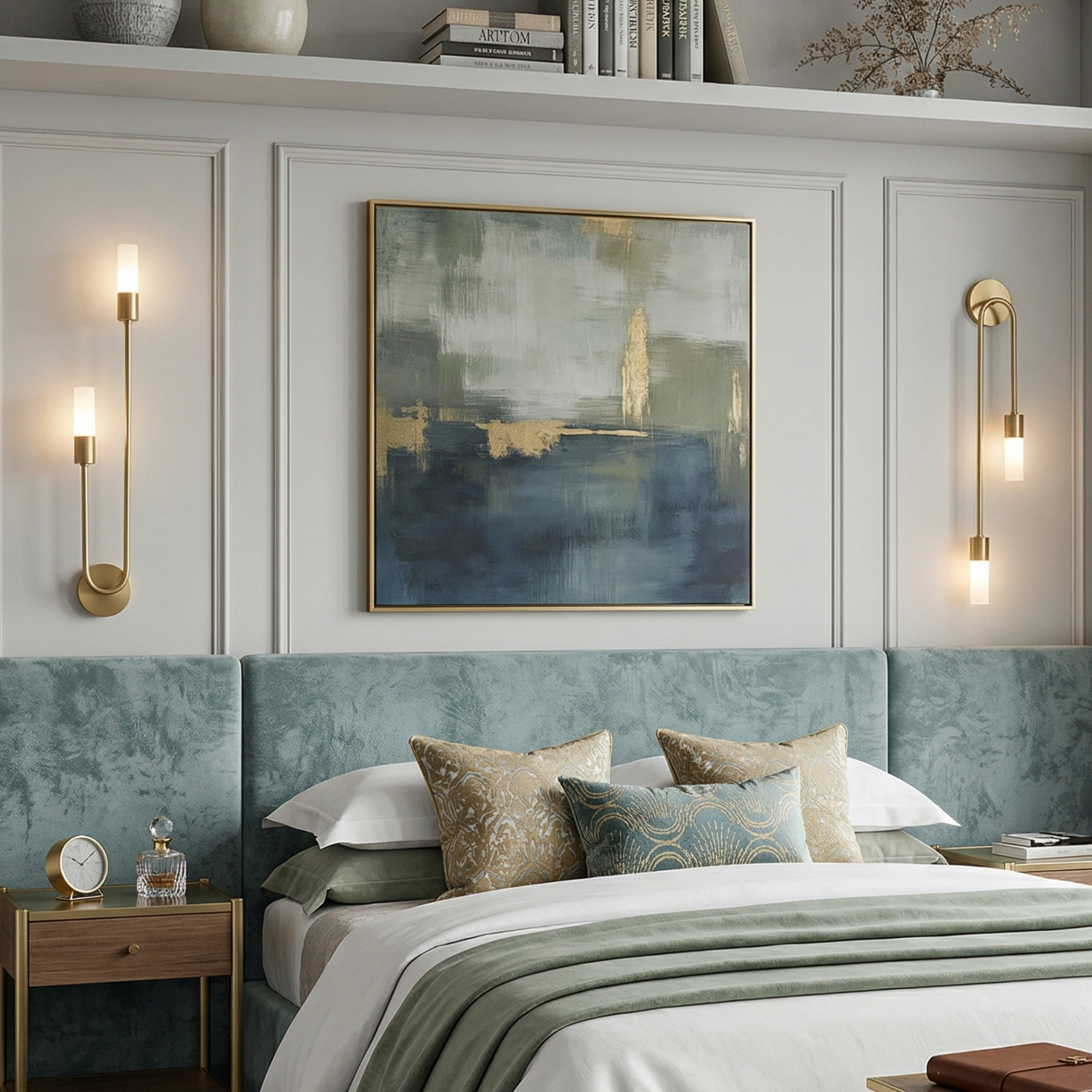 Gleaming Gold Wall Sconce With Twin Scoop Design And Acrylic Finish