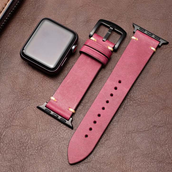 Apple Watch prémium bőr szíj — időtálló, kézműves kivitelű cserepánt