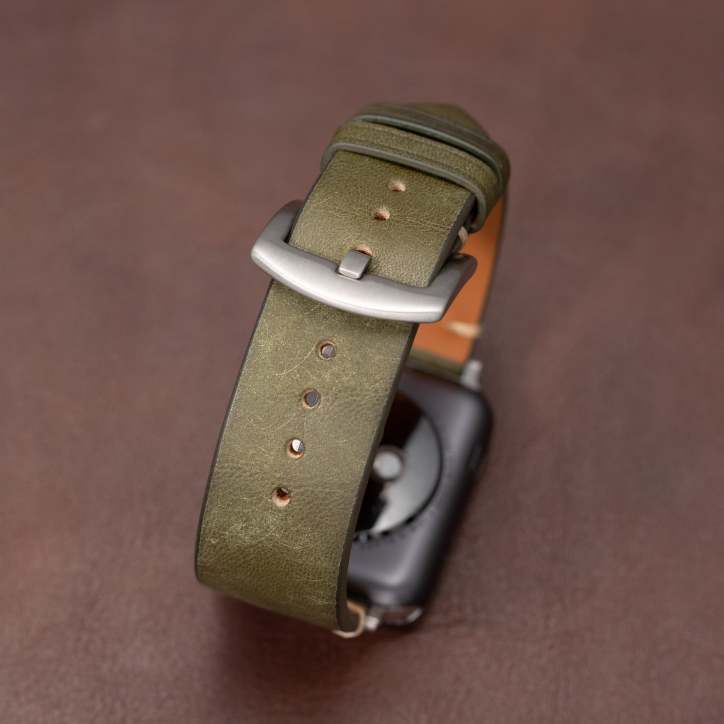 Apple Watch prémium bőr szíj — időtálló, kézműves kivitelű cserepánt