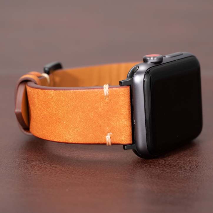 Apple Watch prémium bőr szíj — időtálló, kézműves kivitelű cserepánt