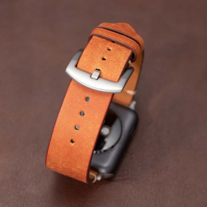 Apple Watch prémium bőr szíj — időtálló, kézműves kivitelű cserepánt