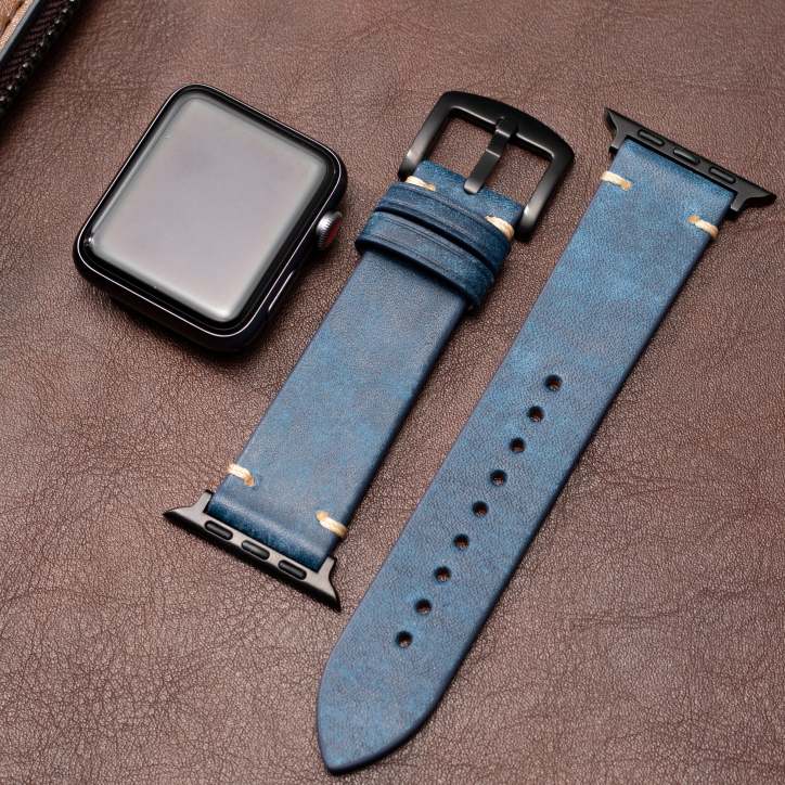 Apple Watch prémium bőr szíj — időtálló, kézműves kivitelű cserepánt