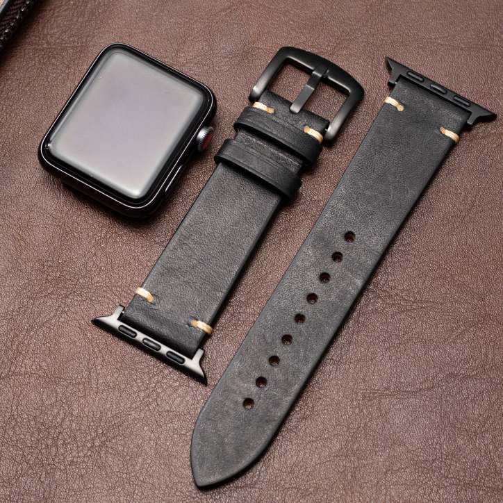 Apple Watch prémium bőr szíj — időtálló, kézműves kivitelű cserepánt