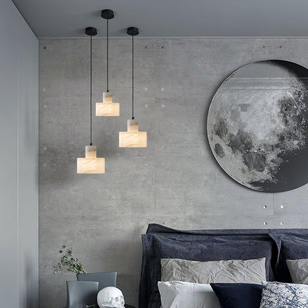 Chic Alabaster pendel med justerbar højde