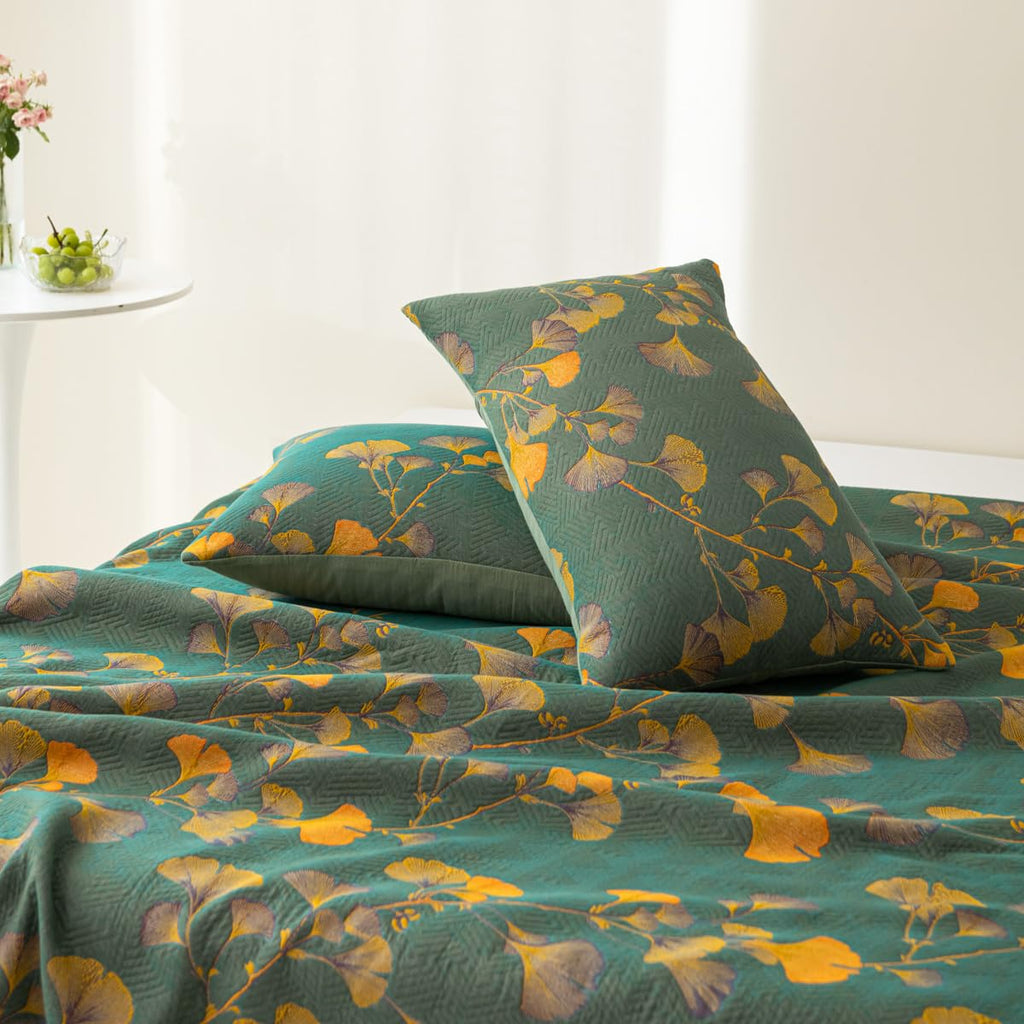 Elegáns, kétoldalas jacquard paplan — megfordítható kialakítás, egyenletes hőszigetelés