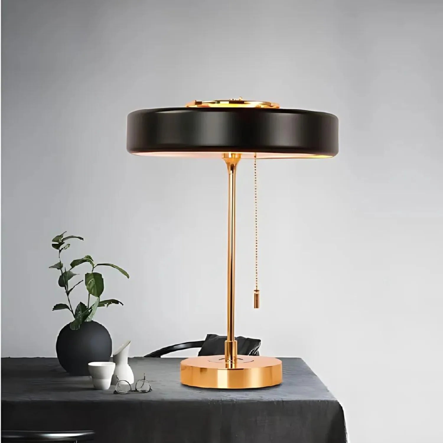 Torren Elegant Black Tower Table Lamp Modern For Home