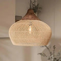 MarenaBoho Handmade Rattan Hanging Lamp Boho Style