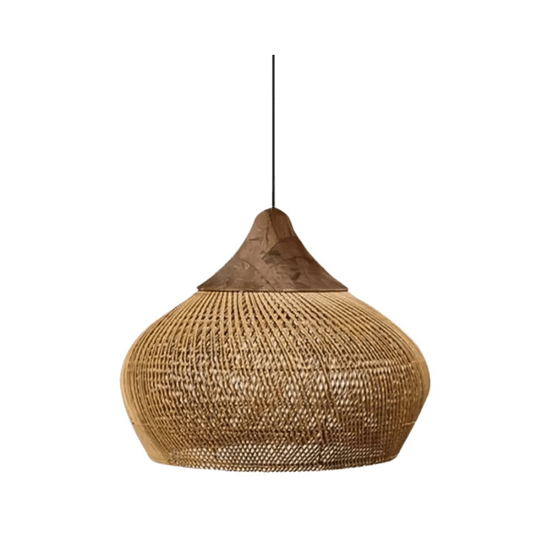 MarenaBoho Handmade Rattan Hanging Lamp Boho Style