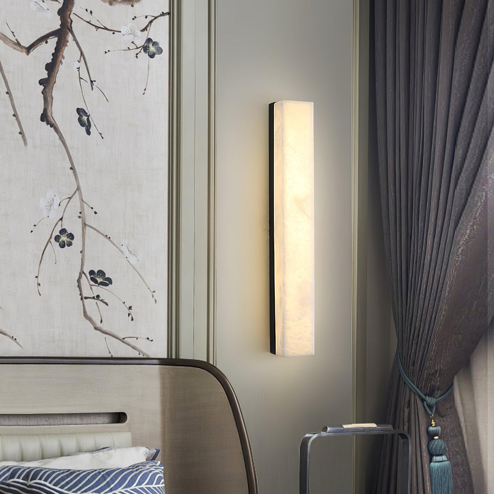 Liora | Brass and Alabaster Linear Wall Lamp
