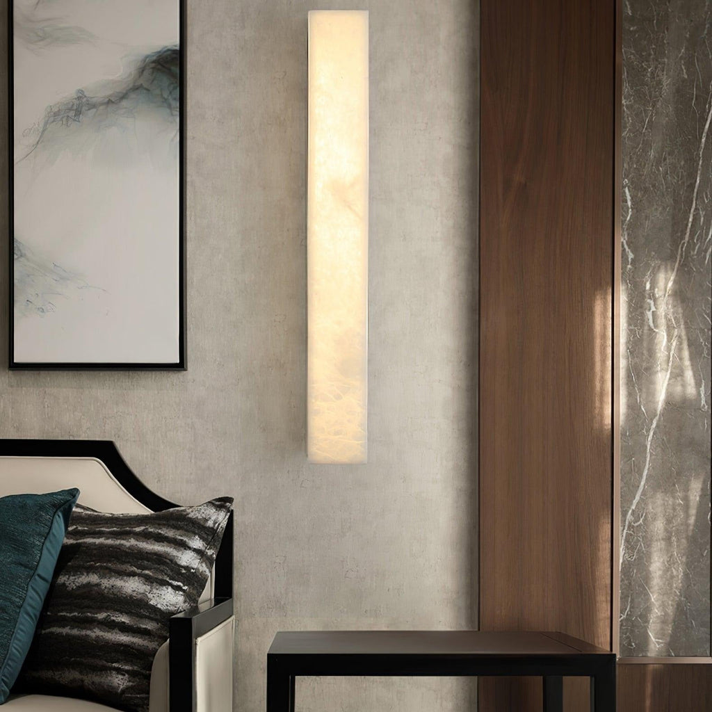 Liora | Brass and Alabaster Linear Wall Lamp