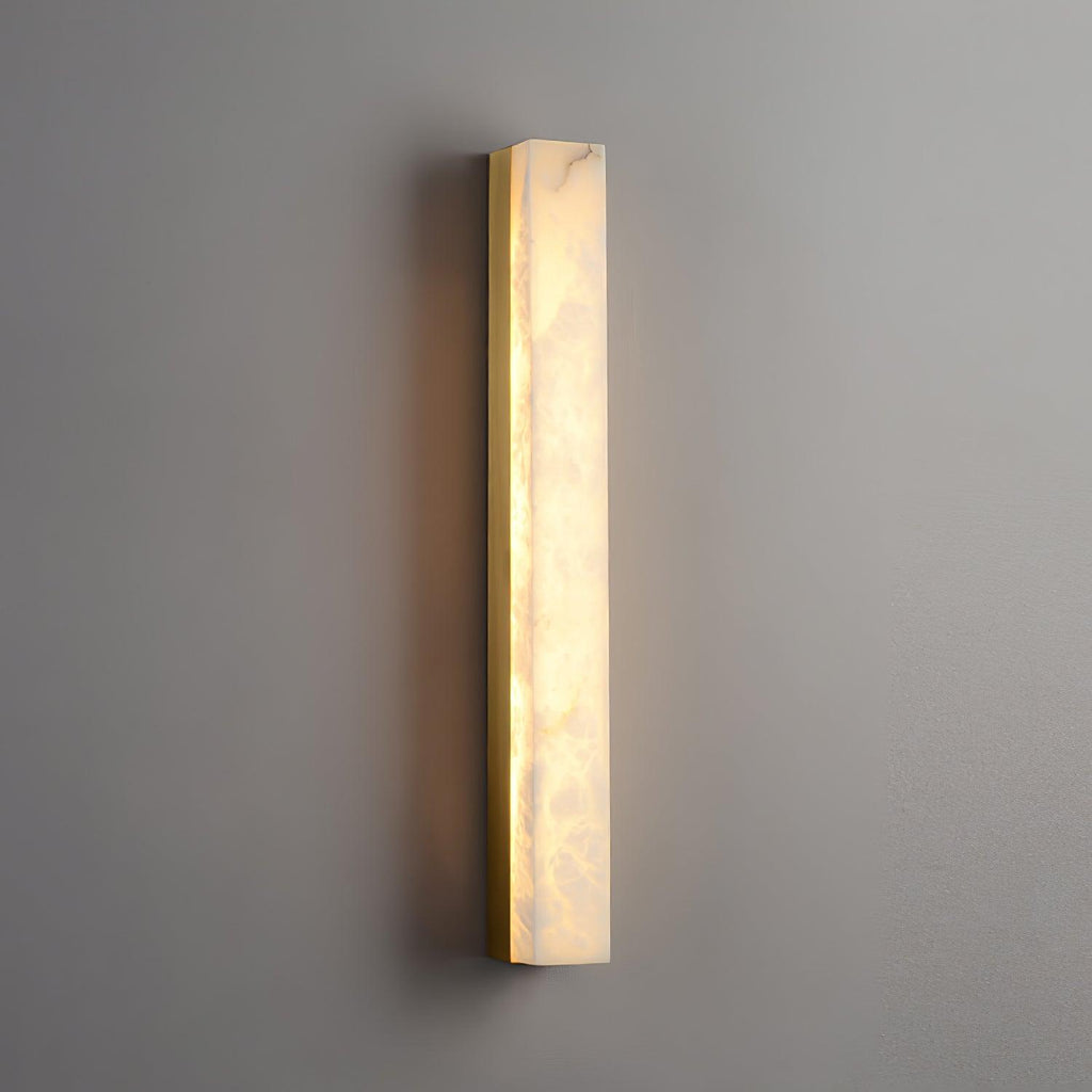 Liora | Brass and Alabaster Linear Wall Lamp