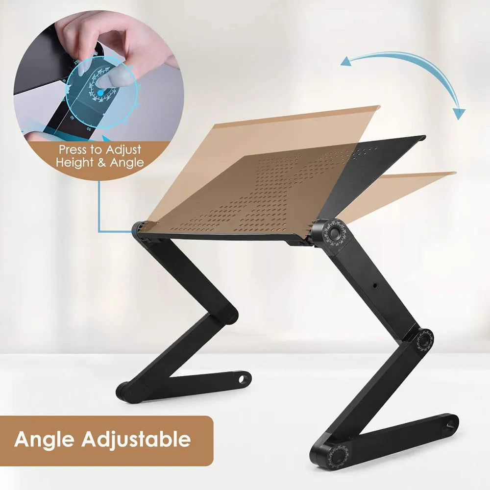 360 fokban állítható laptoptartó — beépített ventilátoros hűtőtalppal