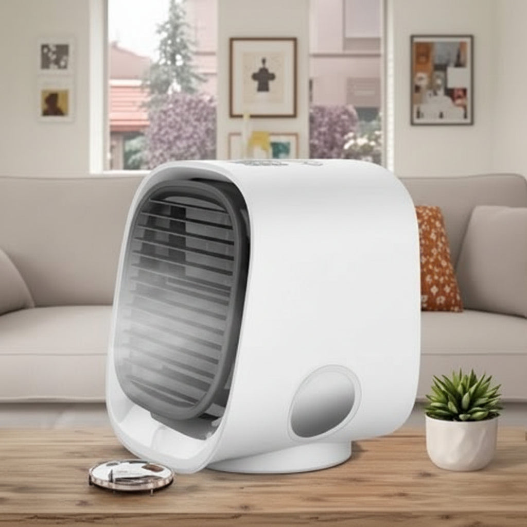 Evaporative Cooler Desk Fan — USB-Powered Mist Sprayer