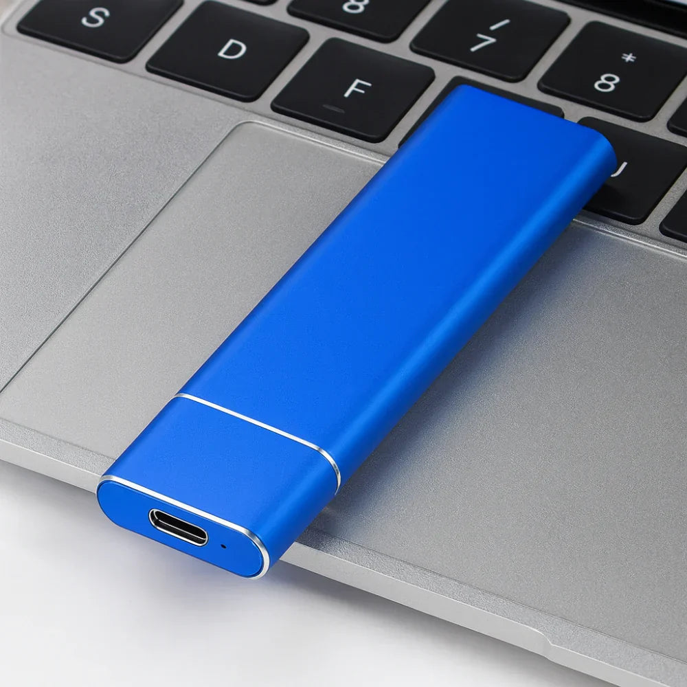 Unidad externa USB de aluminio cepillado — 500 GB de almacenamiento compacto