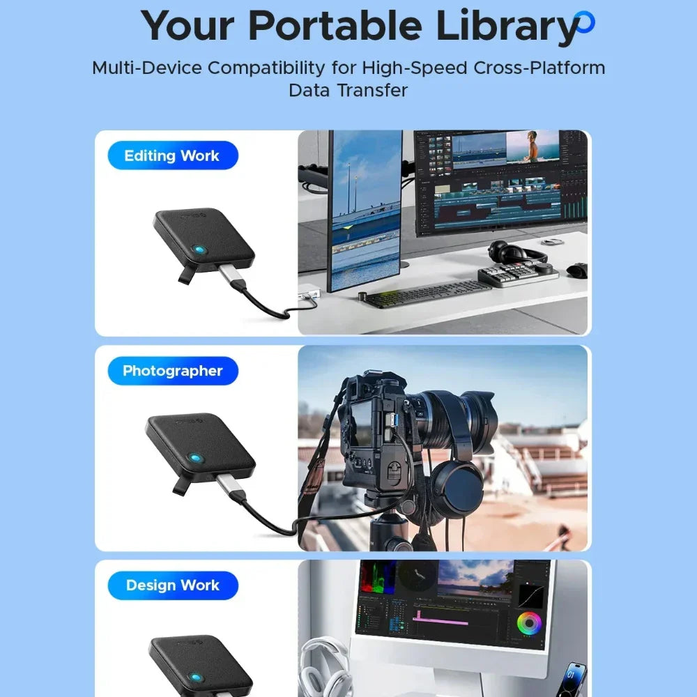 Portable External SSD — USB 3.2, 560 MB/s Read Speed