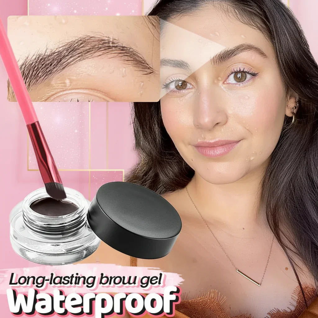 Øjenbrynsstempelbørste med 4D-hårstrøg – vandfast makeup | Meowbutter