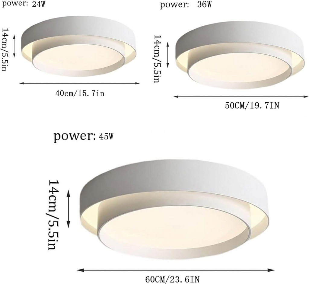 Plafoniera LED rotonda nordica | Design moderno minimalista | Meowbutter