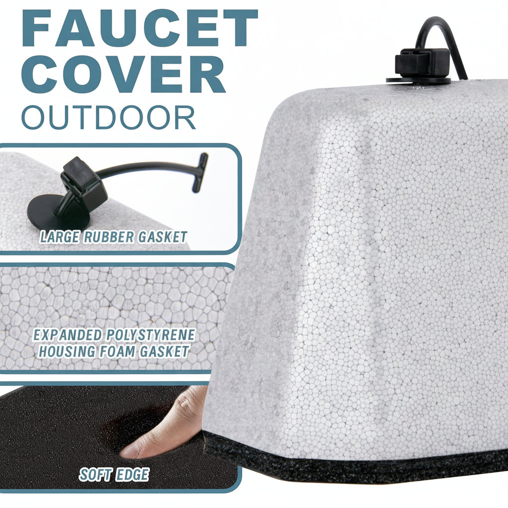 Foam Insulated Outdoor Faucet Covers — Push-On Pipe Sleeves