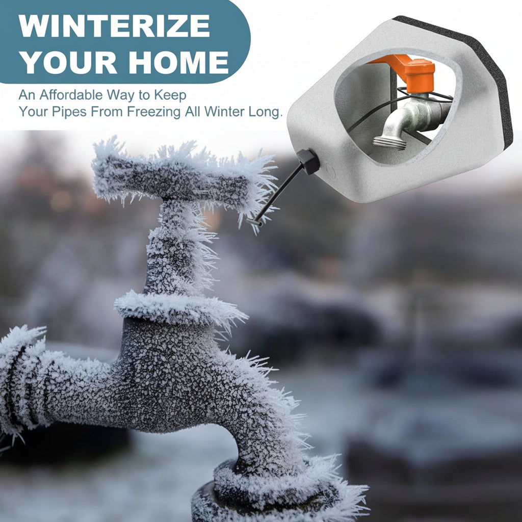 Foam Insulated Outdoor Faucet Covers — Push-On Pipe Sleeves