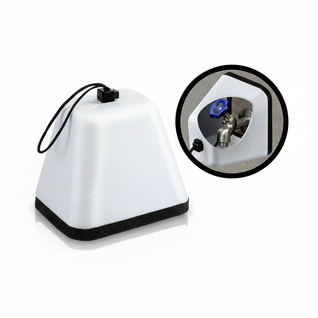 Foam Insulated Outdoor Faucet Covers — Push-On Pipe Sleeves