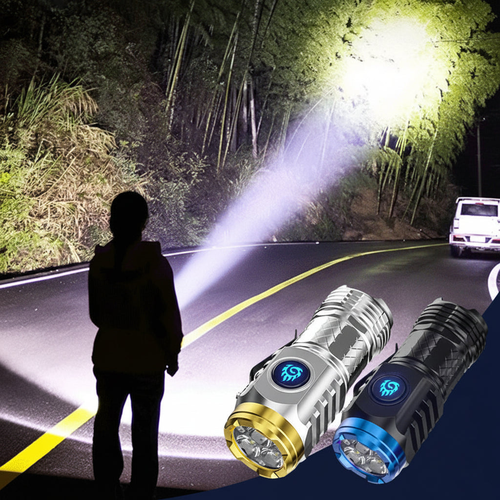 Linterna LED mini recargable — Linterna de mano compacta e impermeable
