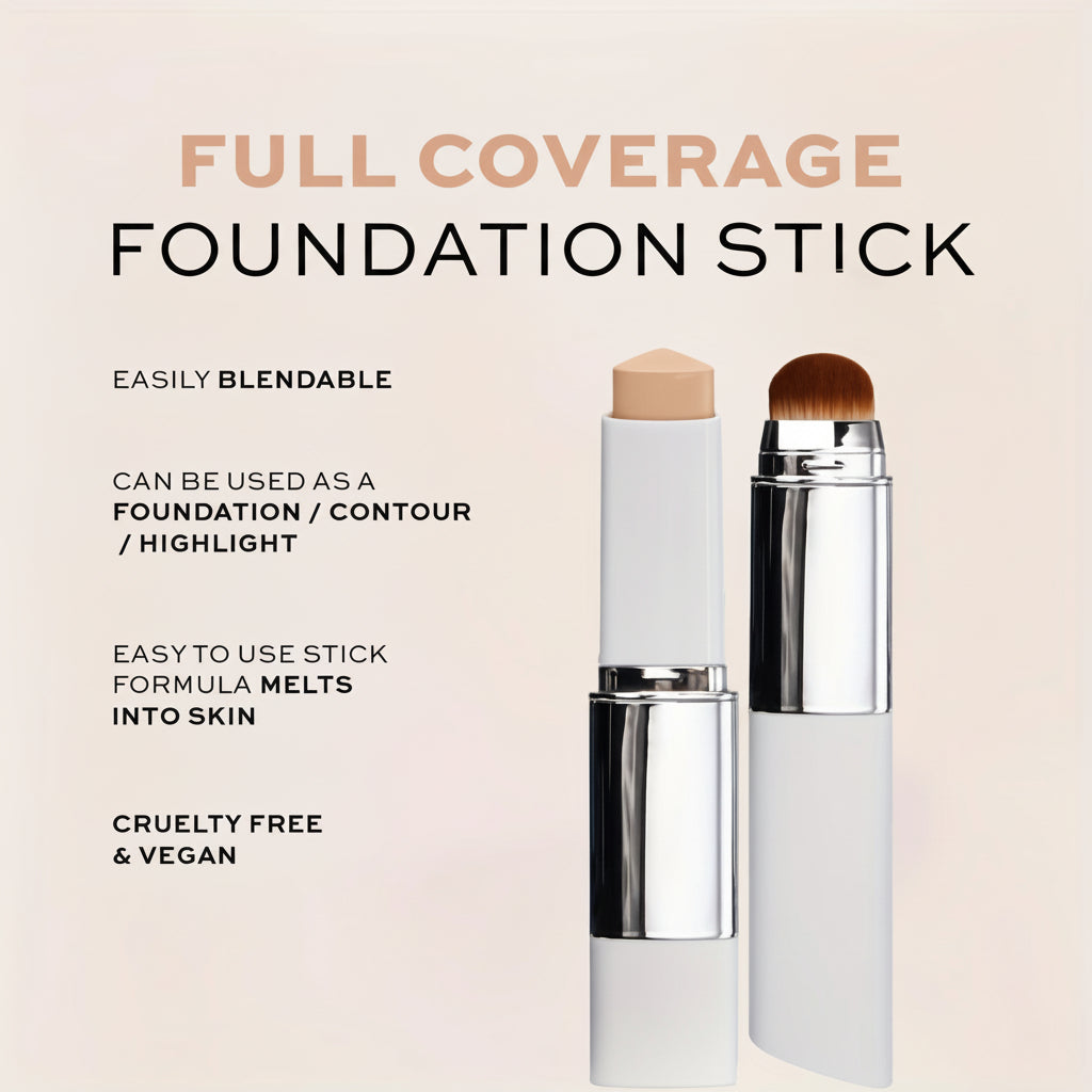 Foundation Stick Color Changing Hydrating Cream Makeup Soft Brush | Meowbutter