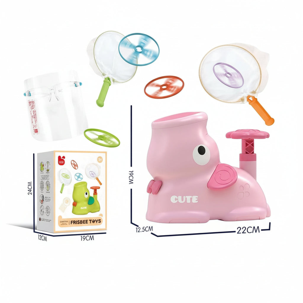 Interactive Frisbee Launcher and Rebound Net Play Set