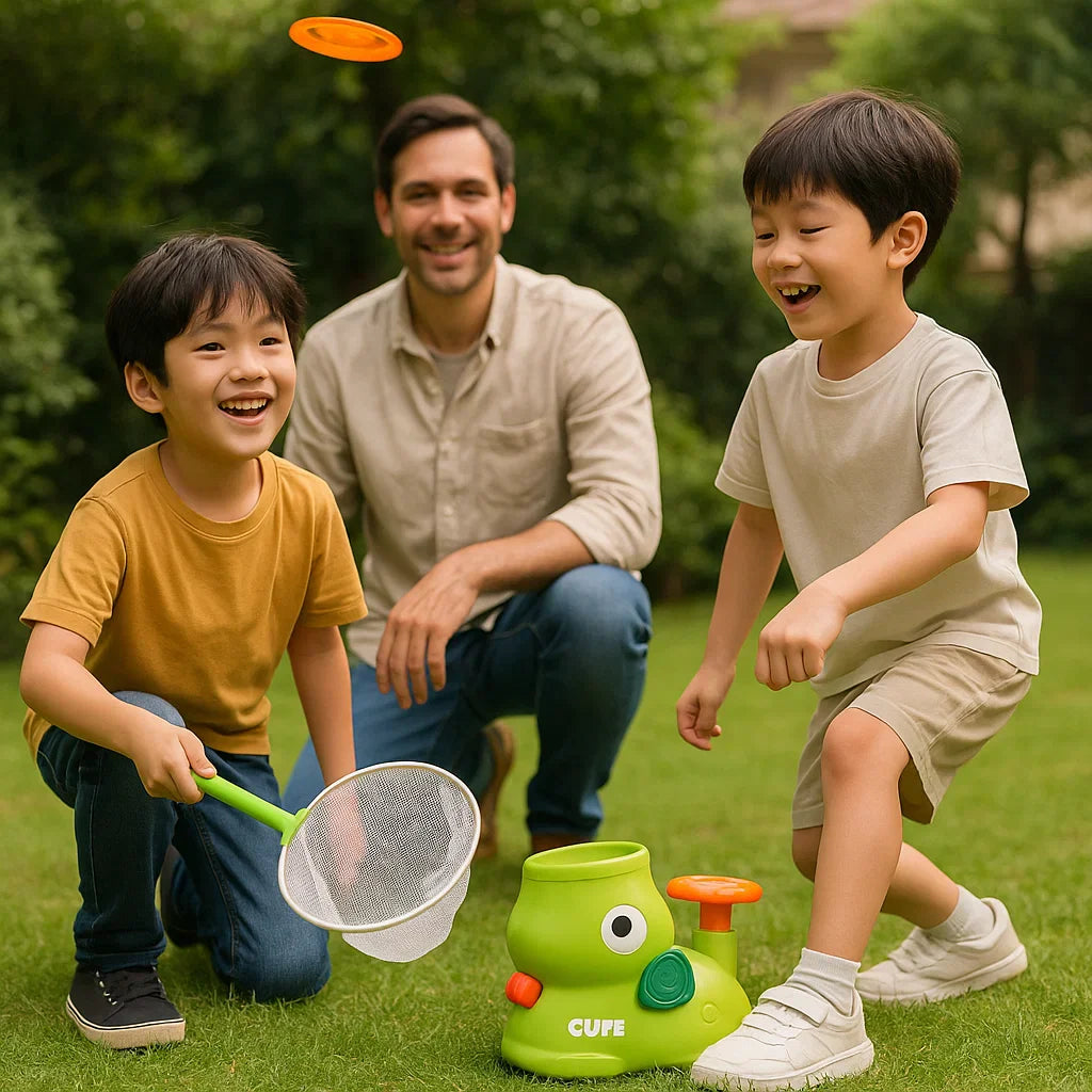 Set di gioco attivo con rete e lanciatore di frisbee per bambini | Meowbutter