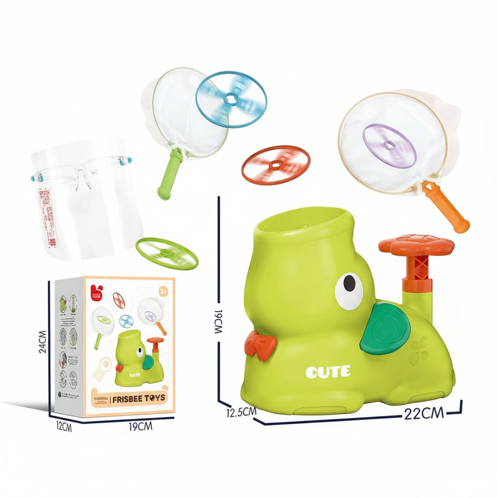 Interactive Frisbee Launcher and Rebound Net Play Set