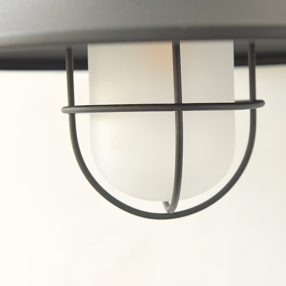 Lanterne murale industrielle Felix - luminaire à cage en acier étanche, 32×25×29cm