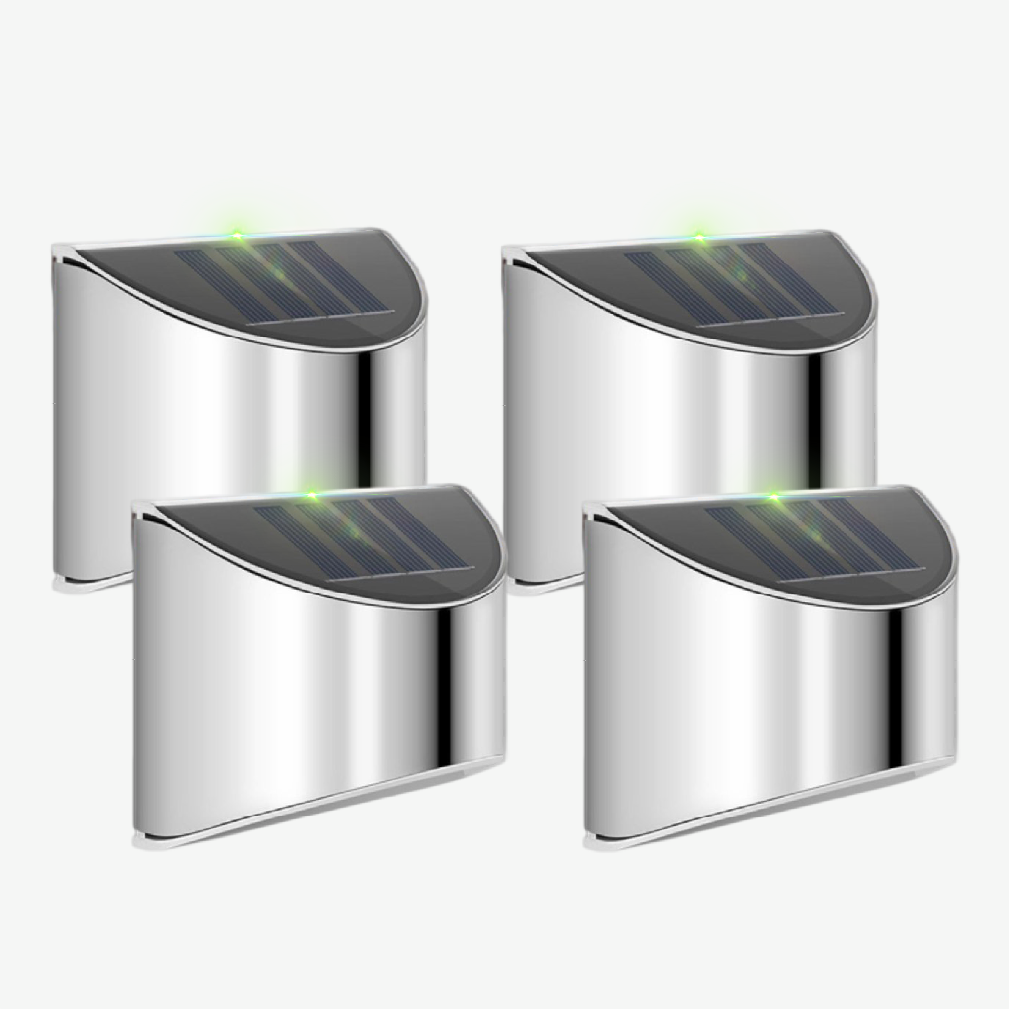 Solar LED Outdoor Wall Lights Stainless Steel - Durable Waterproof for Lawn, Backyard, Garden