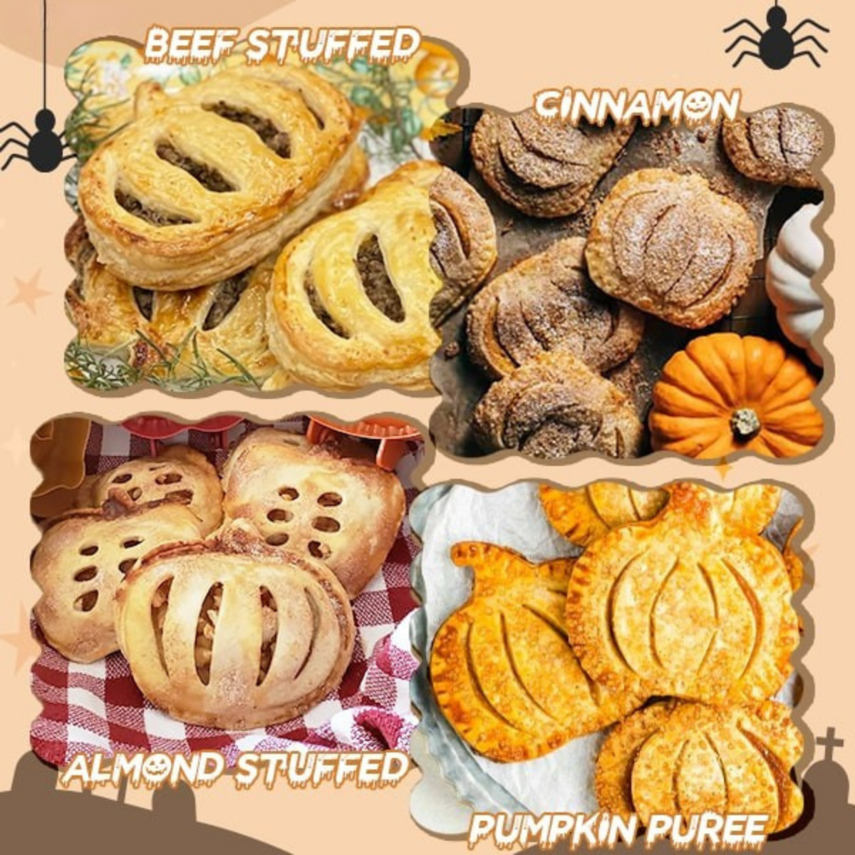 Kompakte handgehaltene Kuchenpresse – gruselige Halloween-Formen zum Gestalten von Kuchen