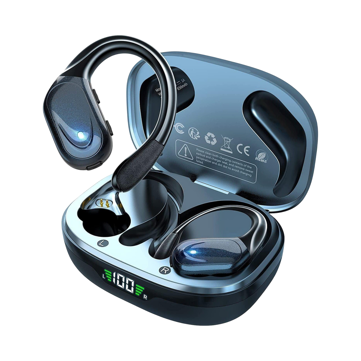 FitSyncbud vanntette ørepropper — sikker passform, 80-timers batteritid