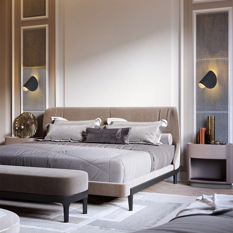 Metal Wall Lamp With 360 Degree Swivel LED Organic Crescent Shape