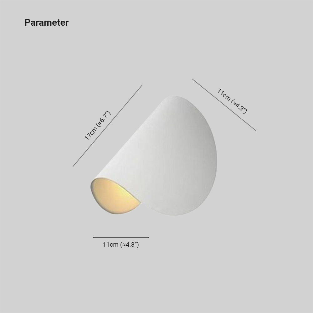 Metal Wall Lamp With 360 Degree Swivel LED Organic Crescent Shape