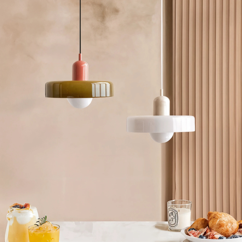 Fjolyn Indoor Ceiling Lamp With Glass Finished In Bauhaus Style