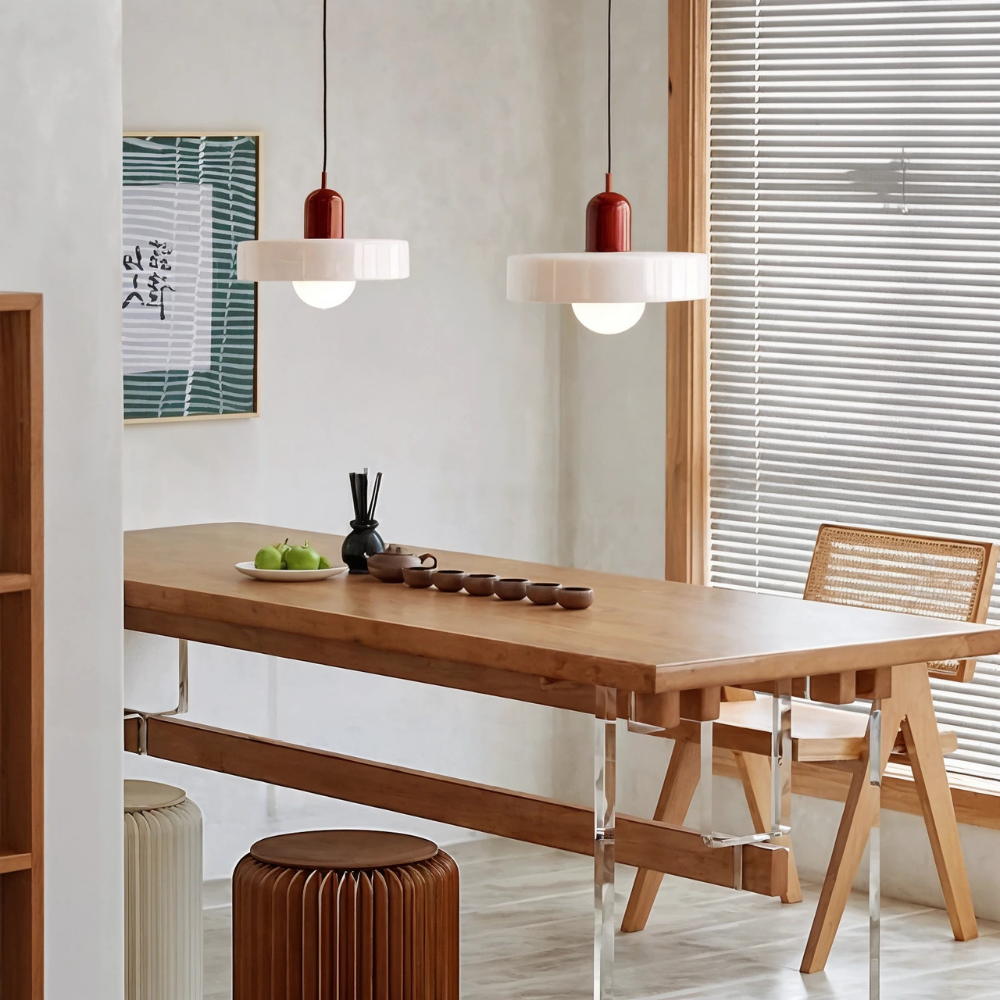 Fjolyn Indoor Ceiling Lamp With Glass Finished In Bauhaus Style