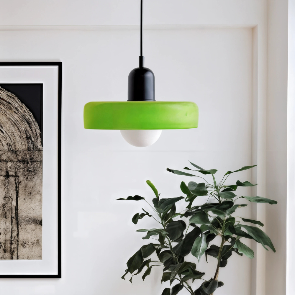 Fjolyn Indoor Ceiling Lamp With Glass Finished In Bauhaus Style