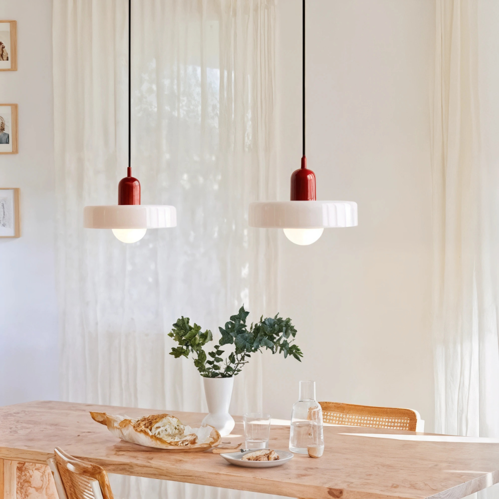 Fjolyn Indoor Ceiling Lamp With Glass Finished In Bauhaus Style