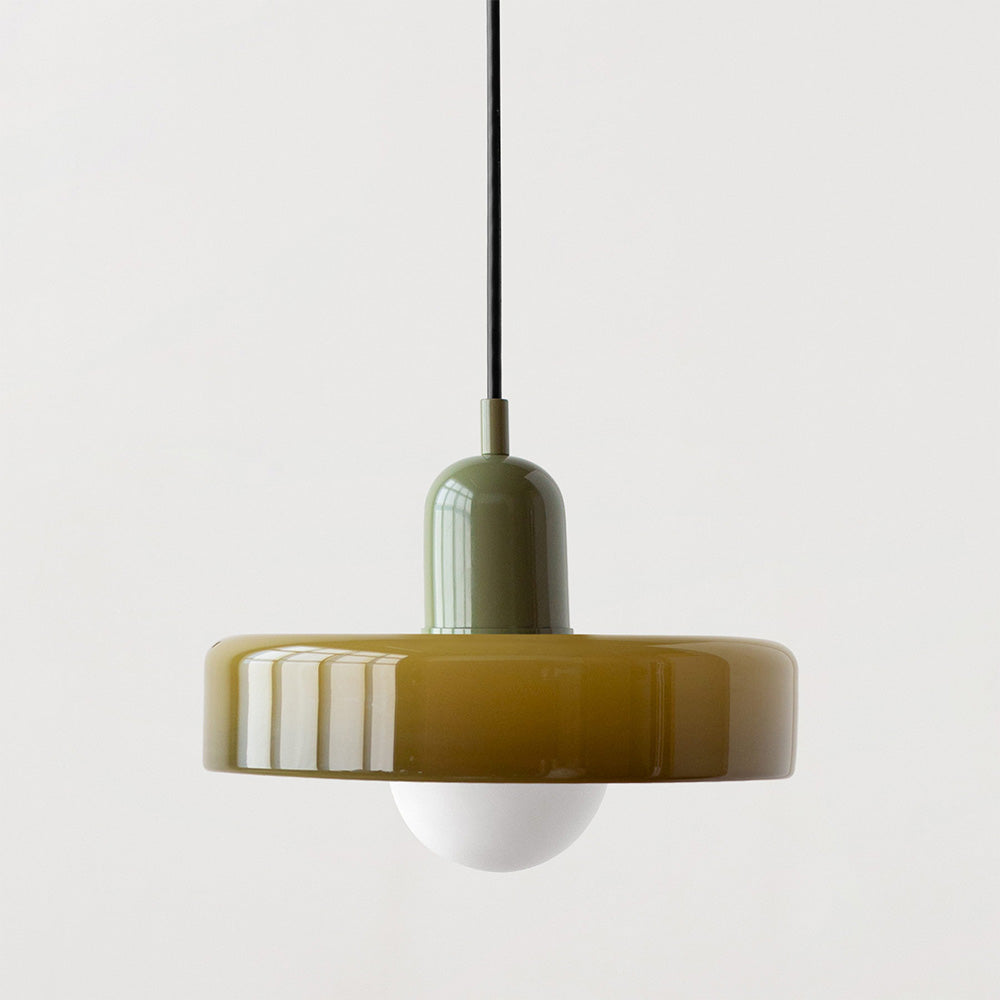 Fjolyn Indoor Ceiling Lamp With Glass Finished In Bauhaus Style
