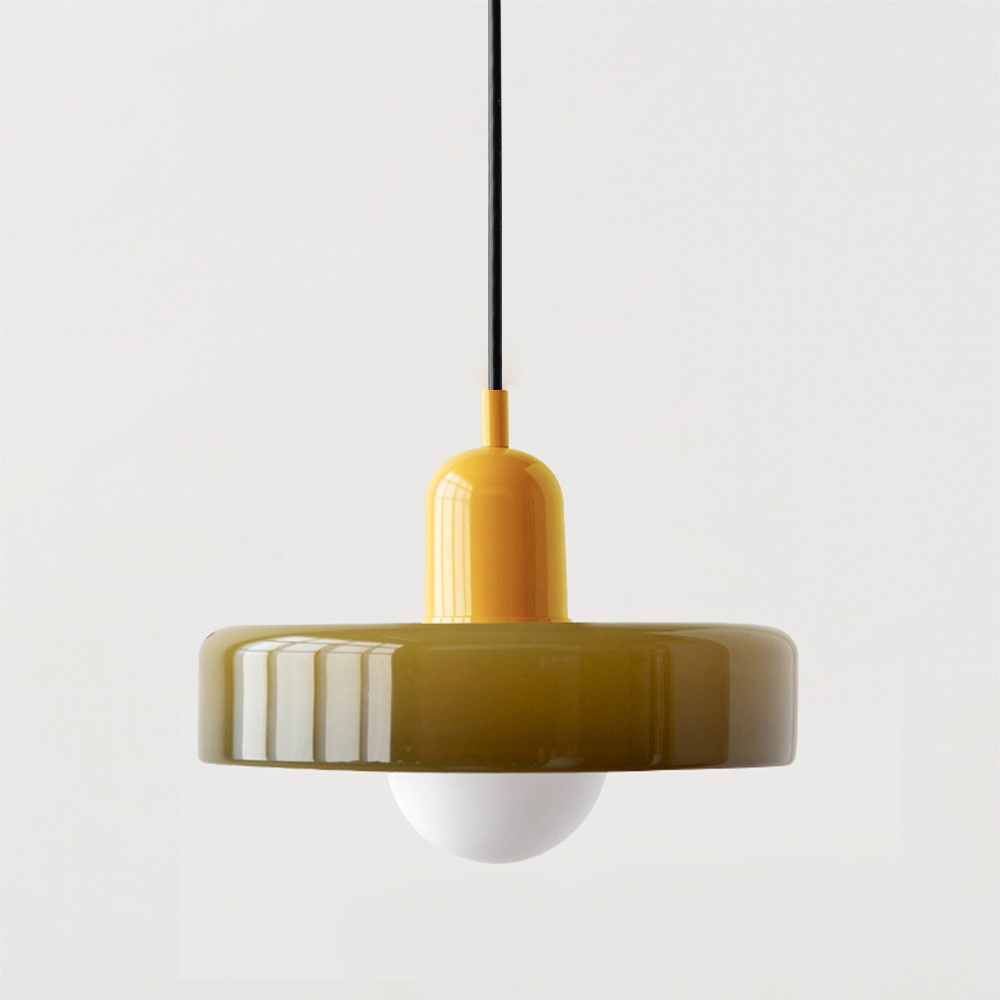 Fjolyn Indoor Ceiling Lamp With Glass Finished In Bauhaus Style