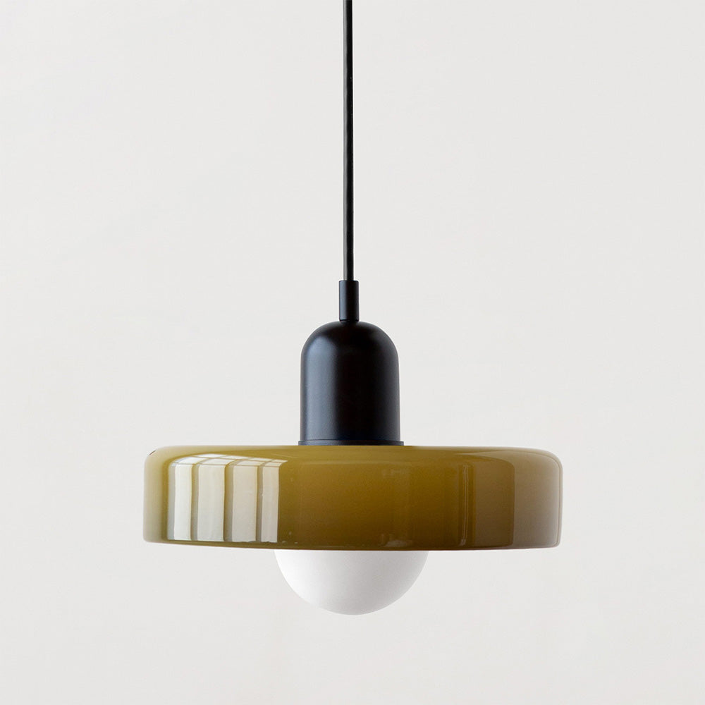 Fjolyn Indoor Ceiling Lamp With Glass Finished In Bauhaus Style