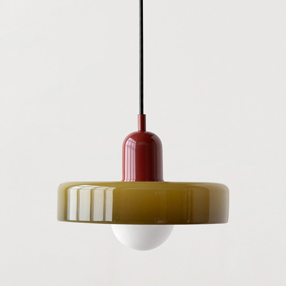 Fjolyn Indoor Ceiling Lamp With Glass Finished In Bauhaus Style