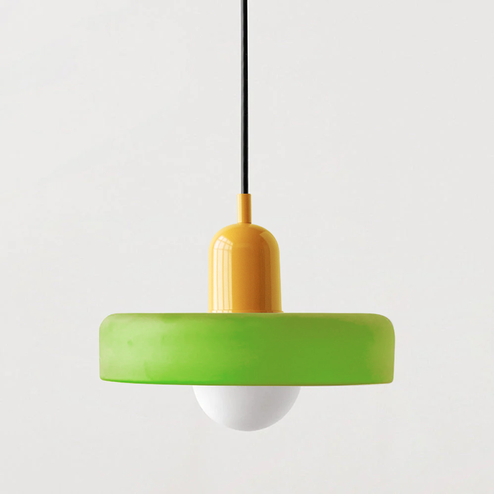 Fjolyn Indoor Ceiling Lamp With Glass Finished In Bauhaus Style