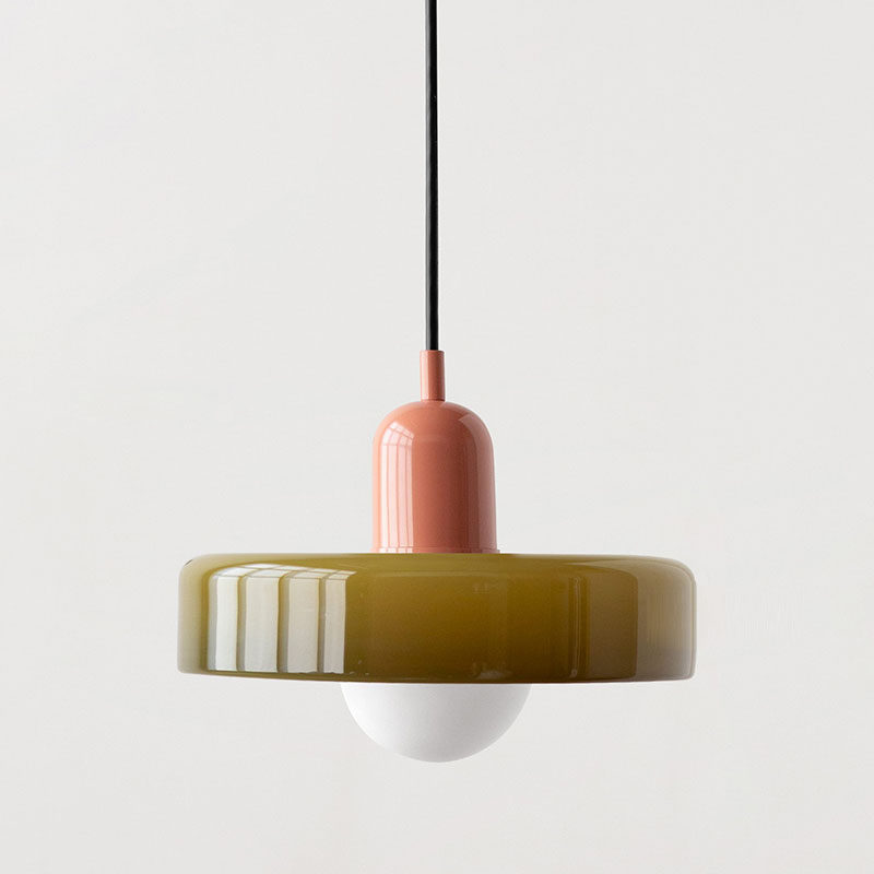Fjolyn Indoor Ceiling Lamp With Glass Finished In Bauhaus Style