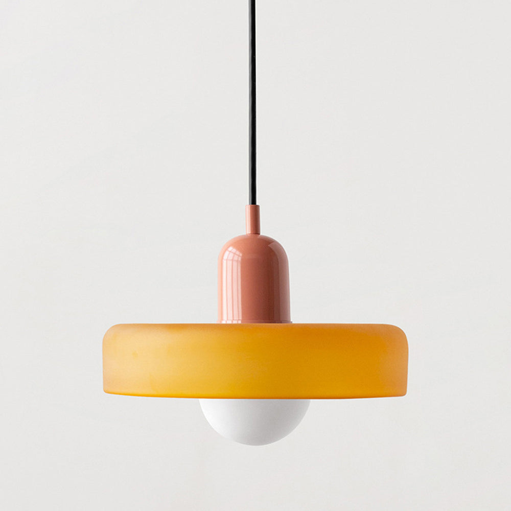 Fjolyn Indoor Ceiling Lamp With Glass Finished In Bauhaus Style