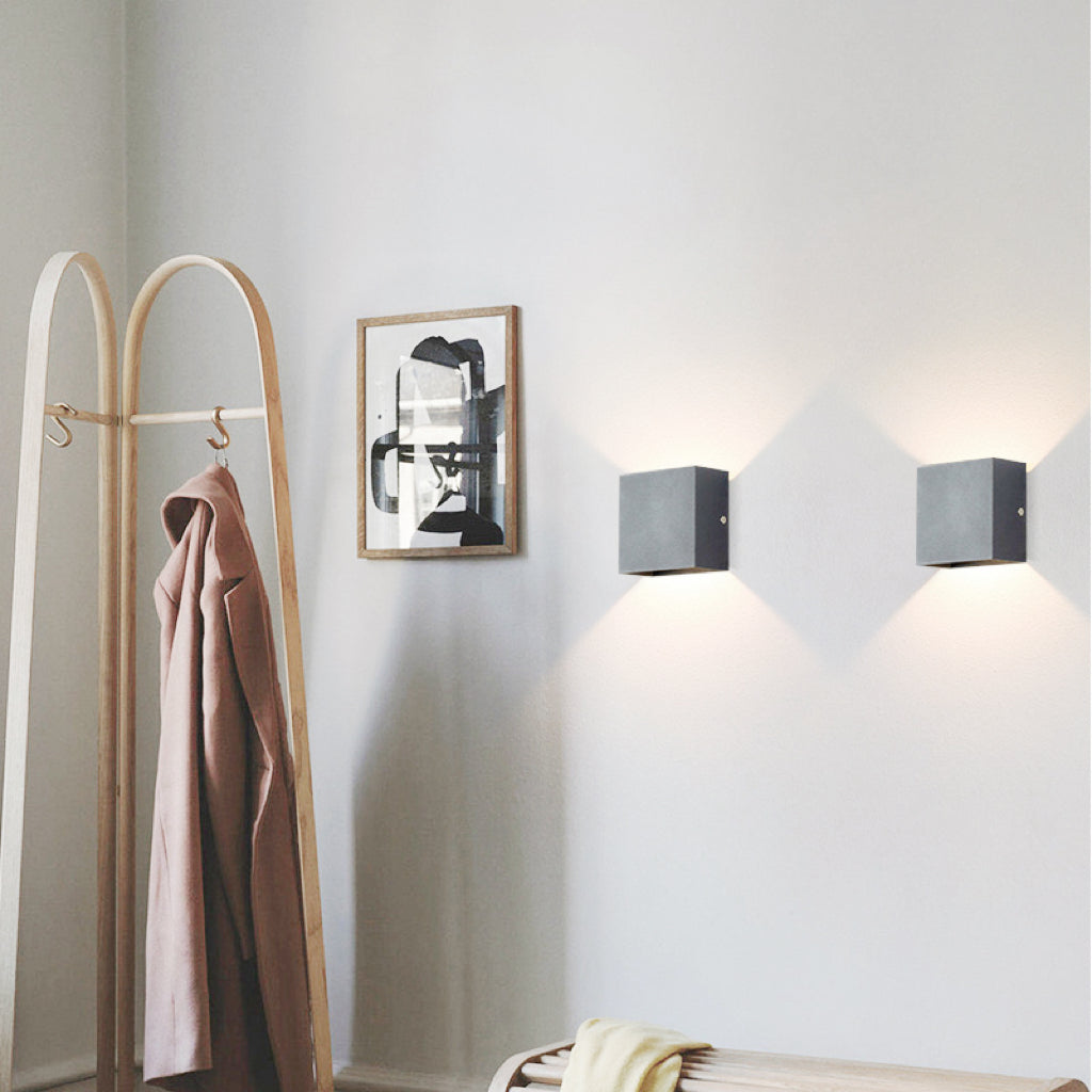 Kubisk Outdoor Wall Lamp With Adjustable Up And Down Light, LED IP65, Metal