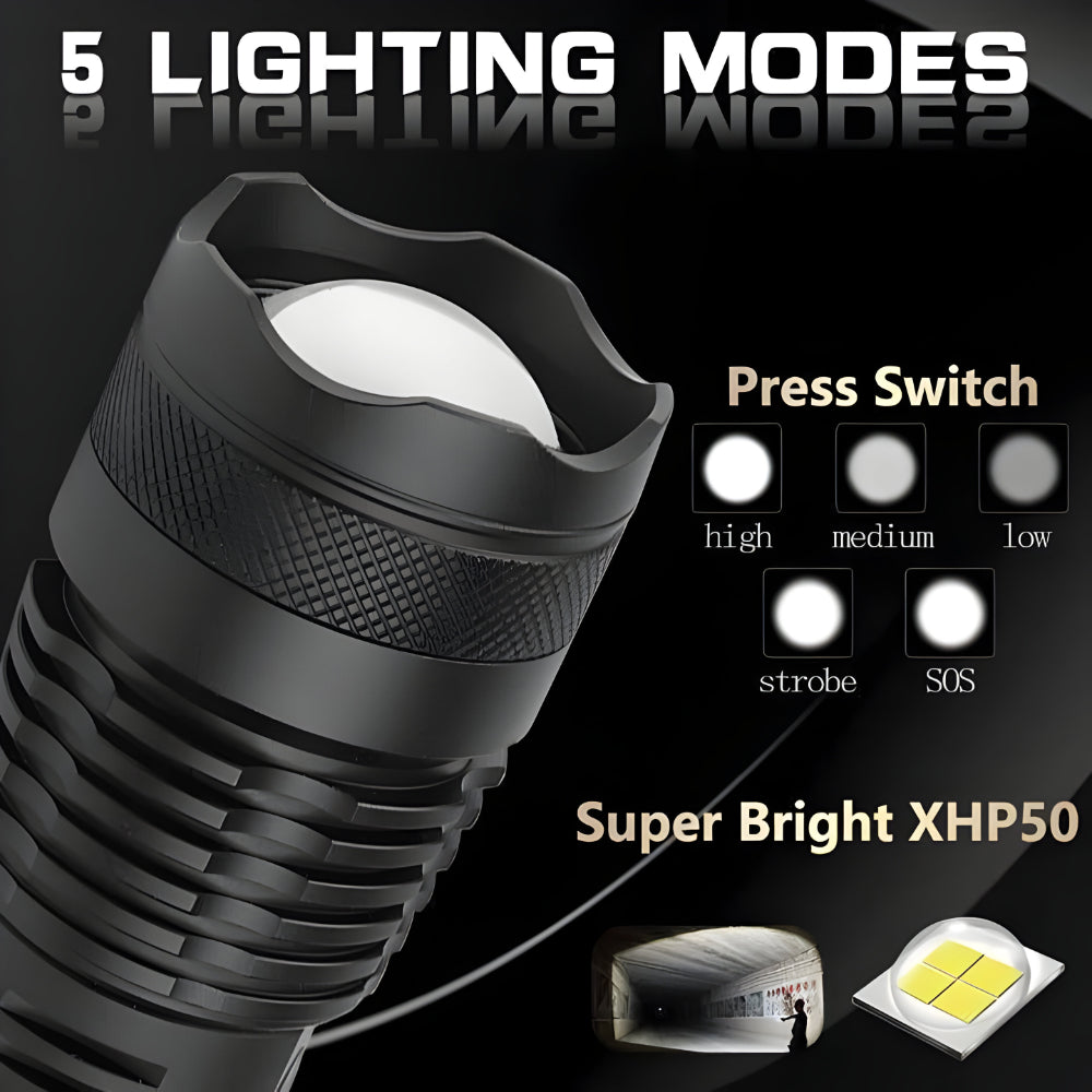 Linterna LED recargable portátil para exteriores | Meowbutter