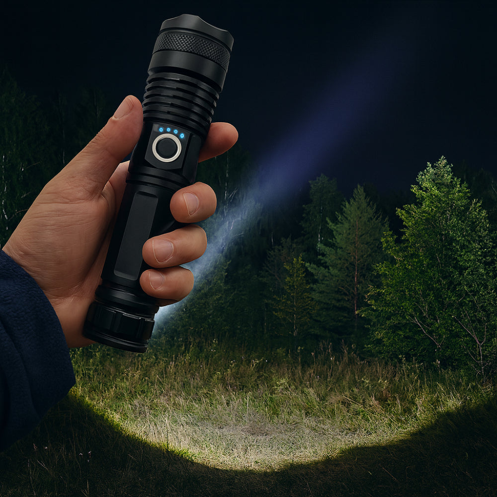 Linterna LED recargable portátil para exteriores | Meowbutter