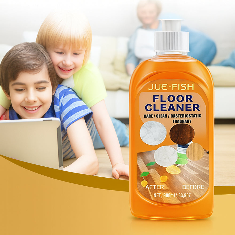 Bright Lemon Liquid Floor Cleaner — Concentrated Formula, Dust & Grease Remover